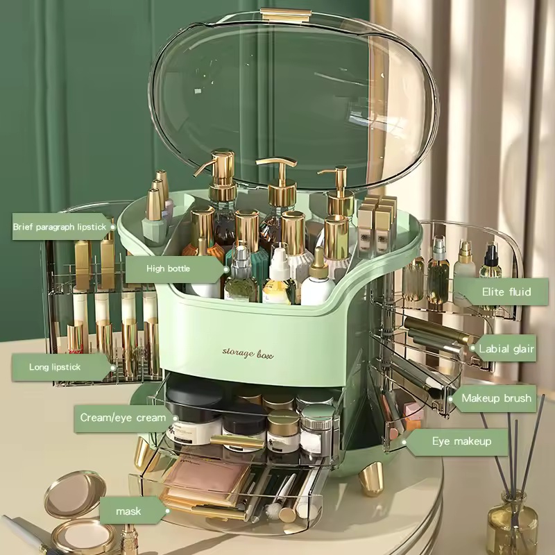 Luxury Desktop Cosmetics Stora - Luxury Skincare Containers recension och pris