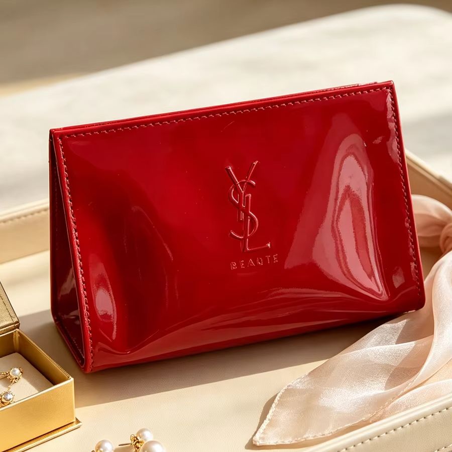 YSL Red Patent Leather Cosmeti - Luxury Skincare Logo recension och pris