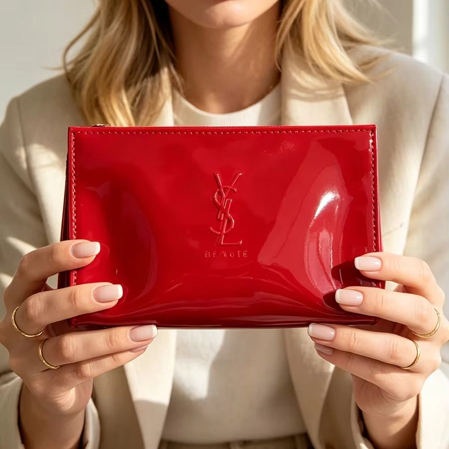 YSL Red Patent Leather Cosmeti - Luxury Skincare Logo recension och pris