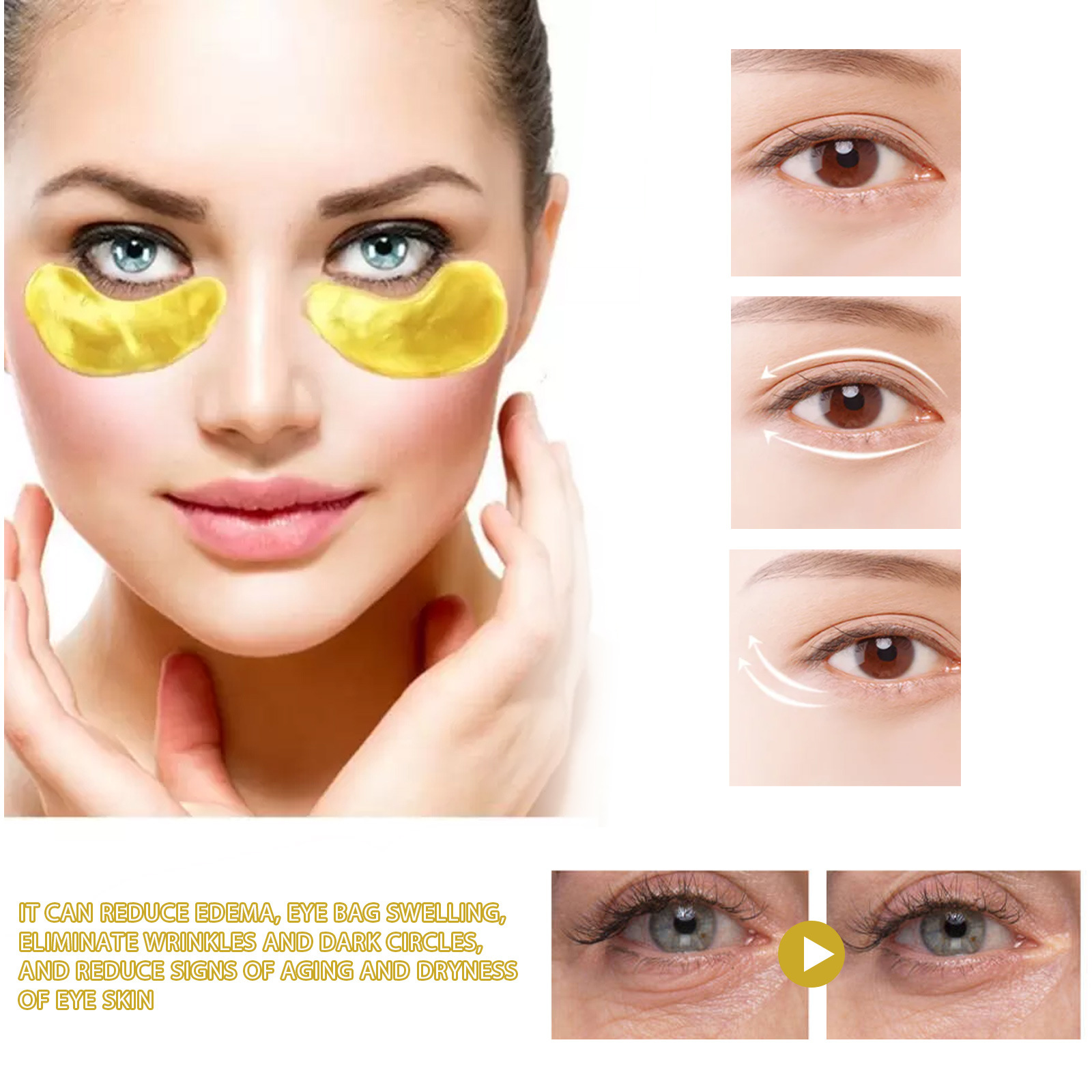 24K Gold Infused Luxury Eye Ma - Luxury Skincare Line recension och pris
