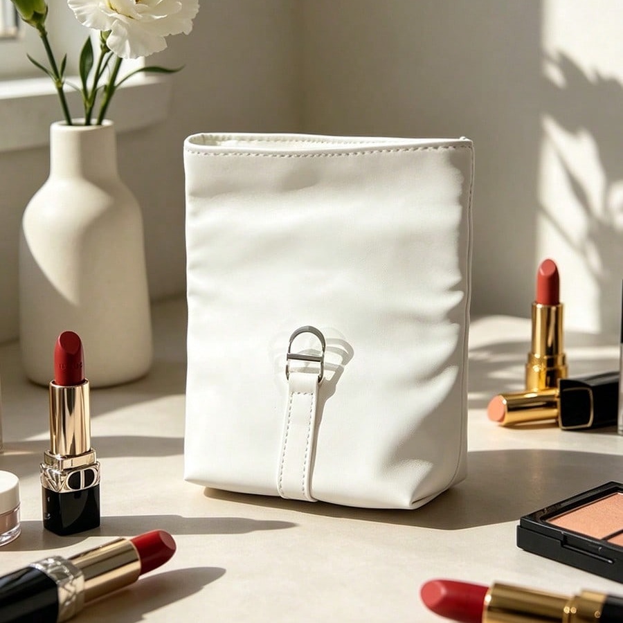 Dior’s Bag White Cosmetic Bag  - Luxury Skincare Samples recension och pris