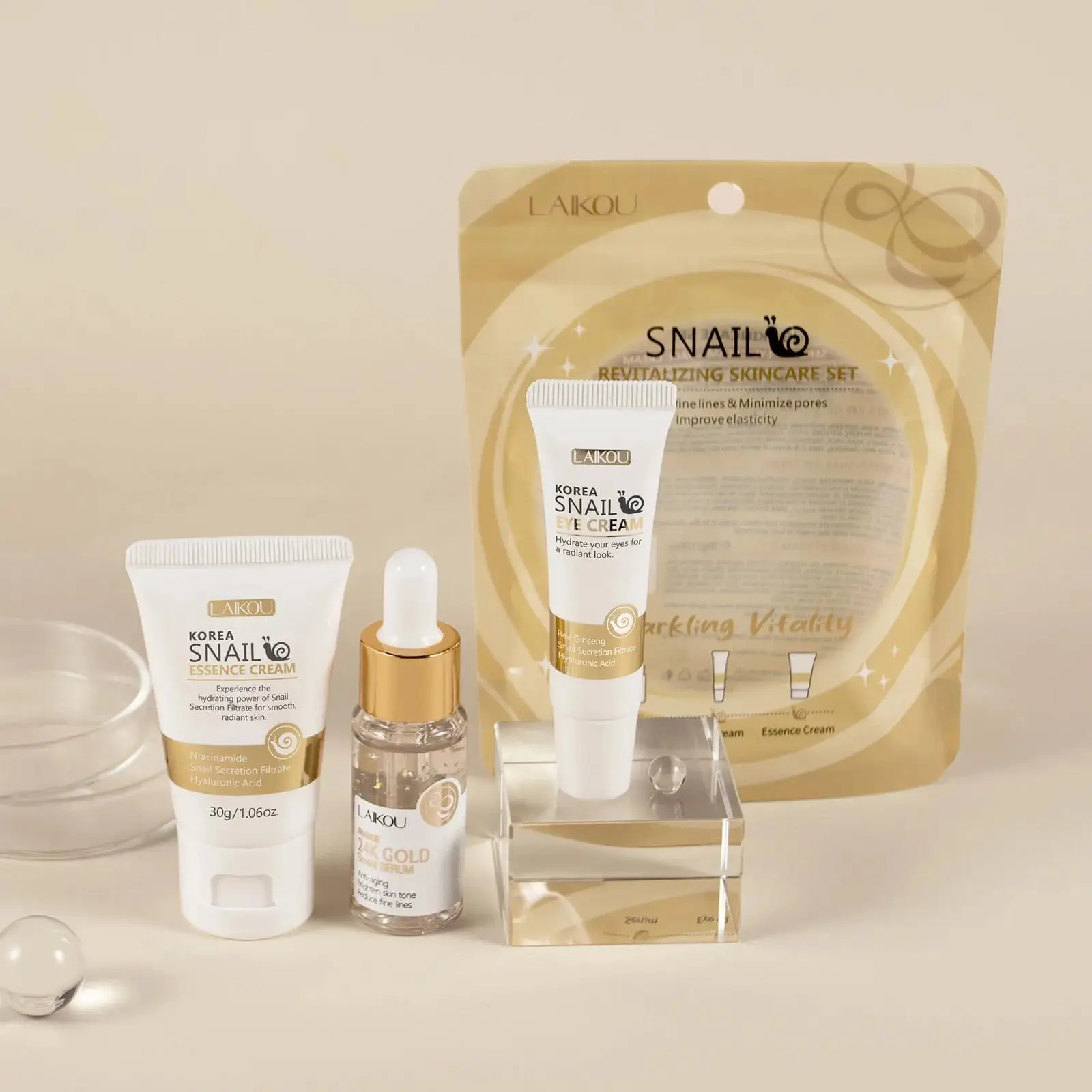 24K Gold Snail Repair Serum Ey - Luxury Skincare Line recension och pris