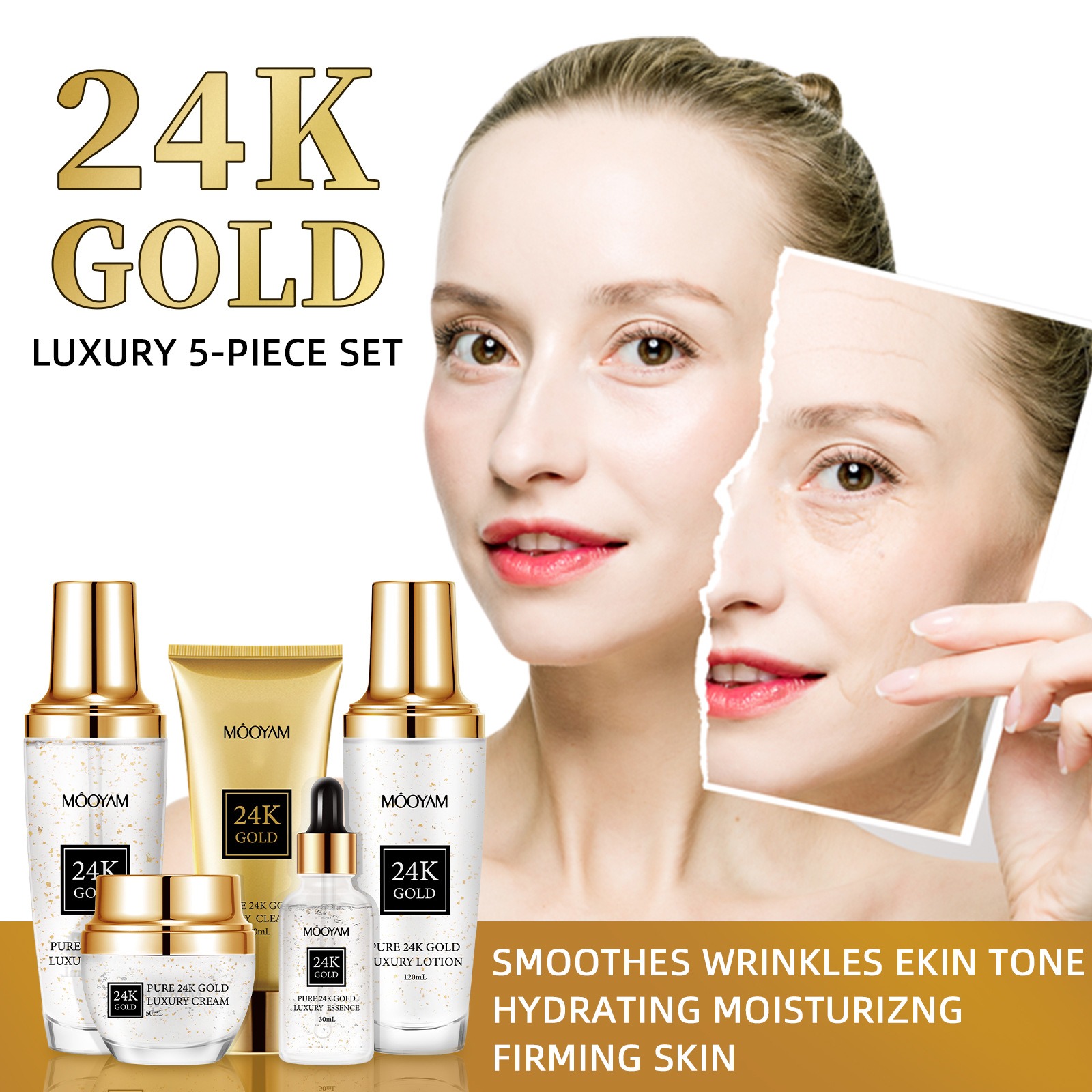 24K Gold LUXURY Moisturizin An - Luxury Skincare Line recension och pris