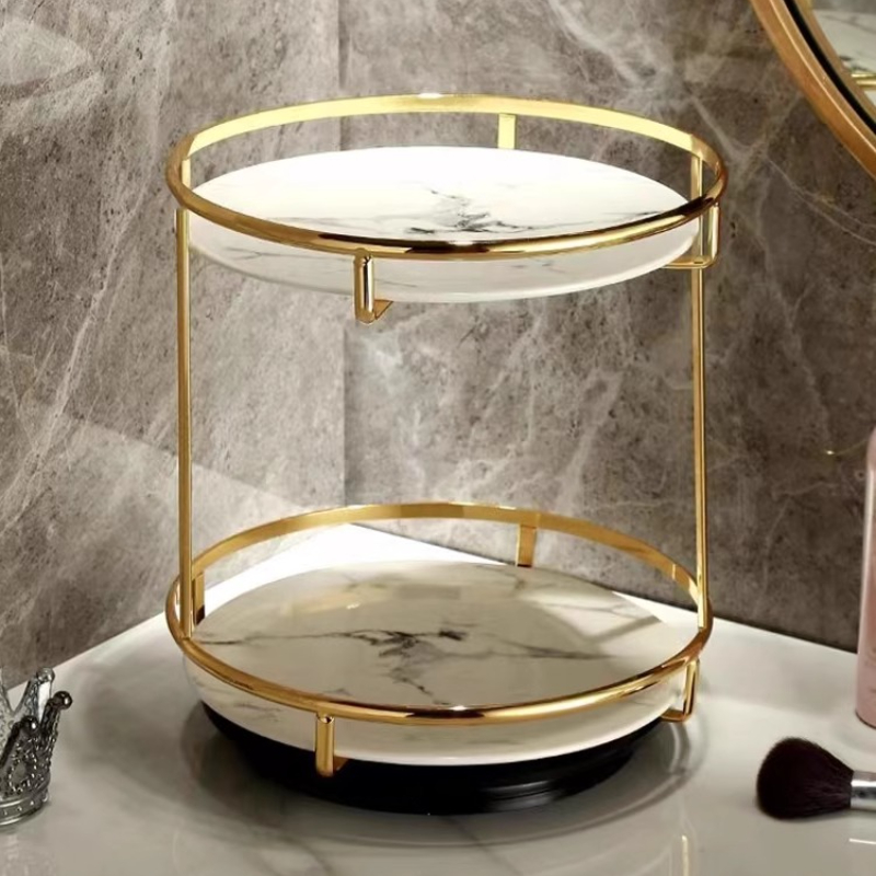 Brass Double-Tier Perfume Stor - Luxury Skincare Tray recension och pris