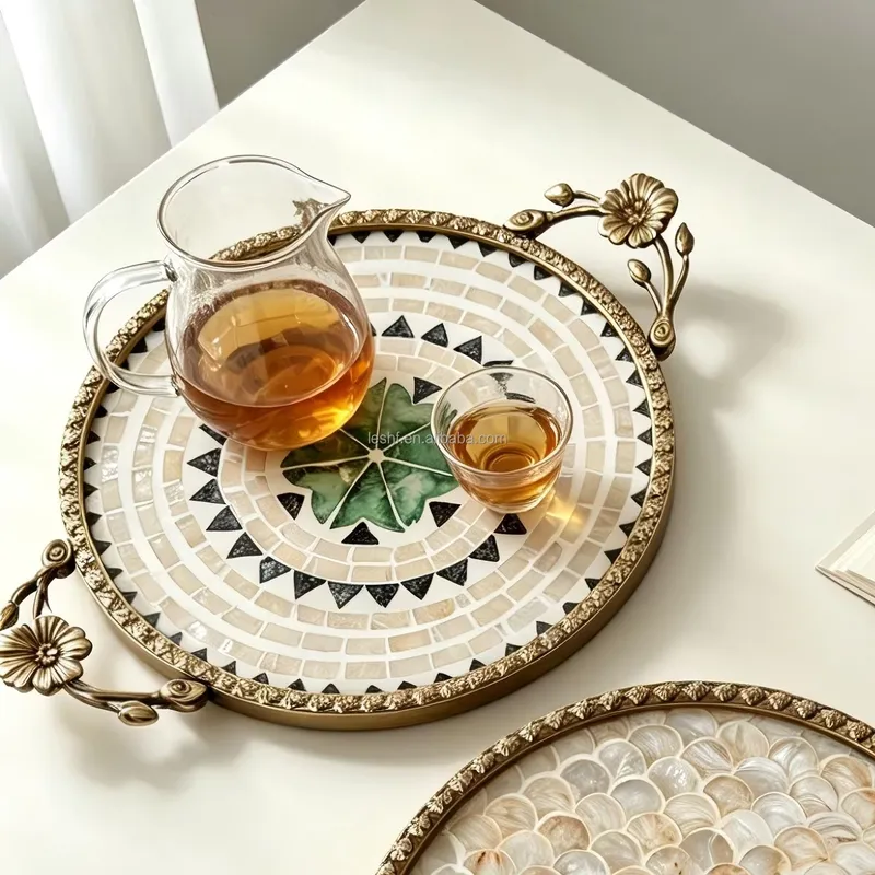 Art Deco Luxury Shell-inlaid T - Luxury Skincare Tray recension och pris