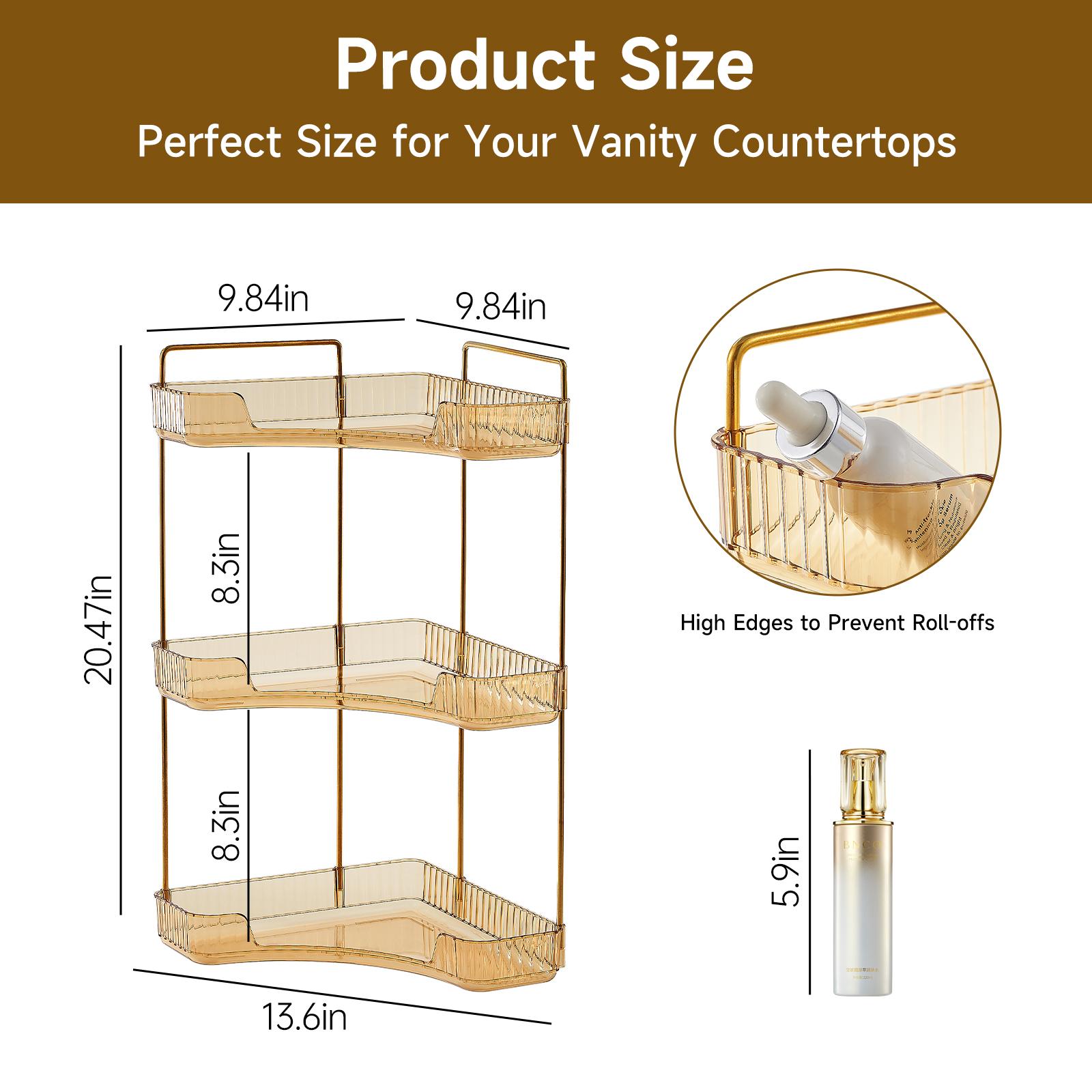 3 Tier Clear Bathroom Organize - Luxury Skincare Tray recension och pris