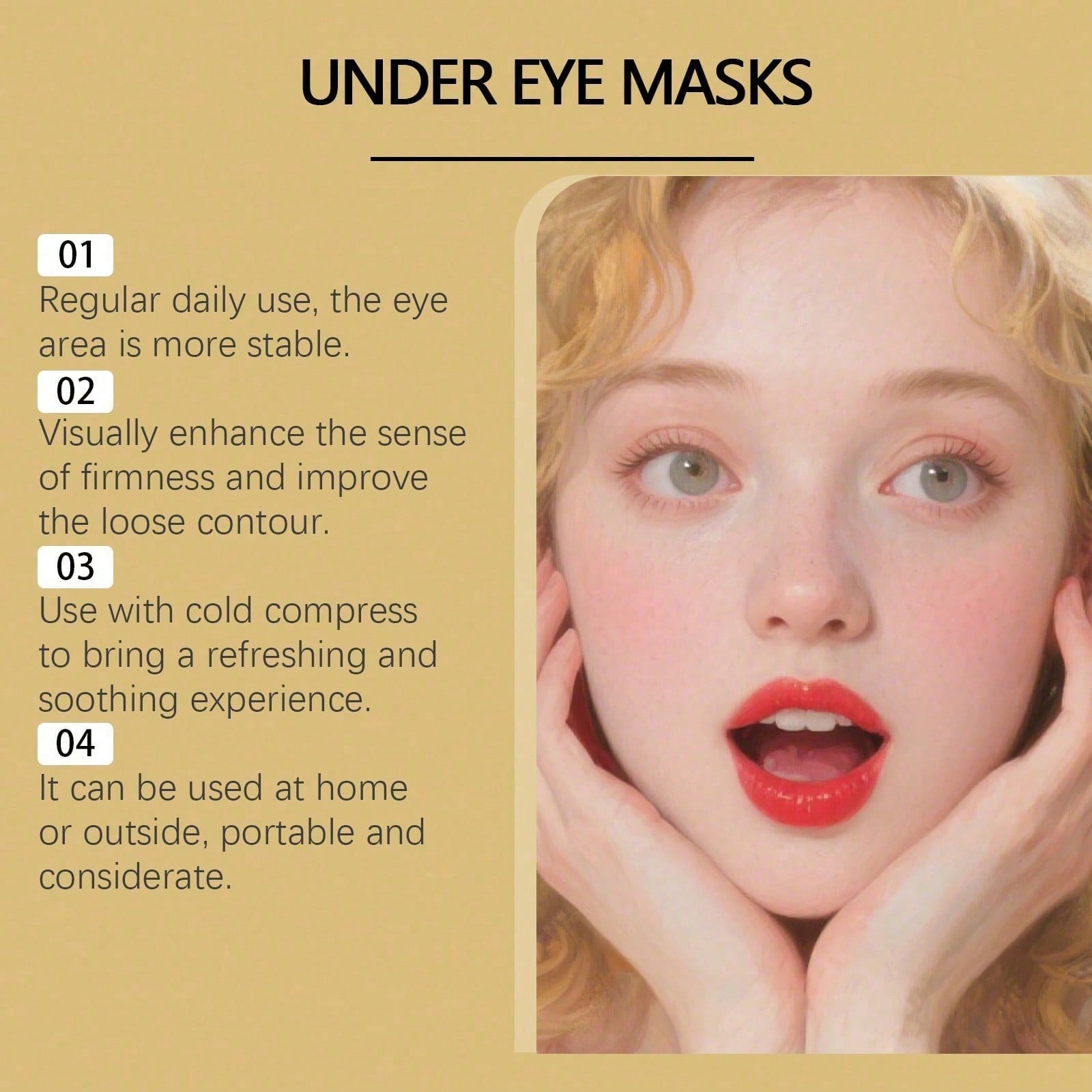 24K Gold Eye Mask, 60 Count Lu - Luxury Skincare Line recension och pris